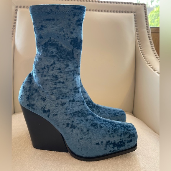NEW STELLA MCCARTNEY Cowboy Crushed Velvet Boot - Picture 4 of 14